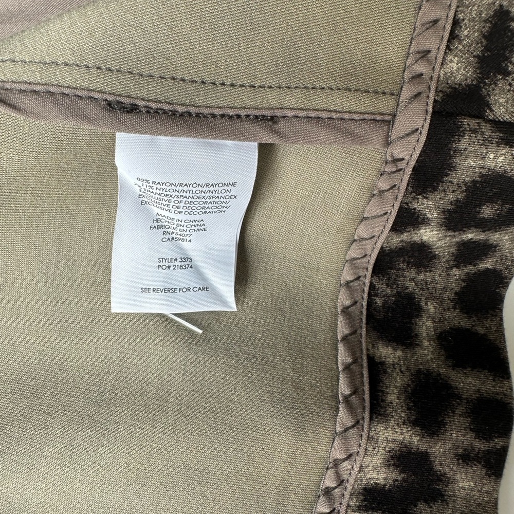 CAbi Black and Tan Leopard Print Blazer Tailored Fit - Picture 8 of 16